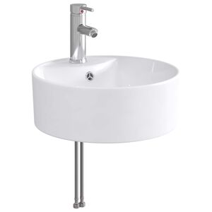 vidaXL Lavabo de salle de bains Chrome 40,5 x 40,5 x 15 cm m&eacute;tal