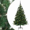vidaXL Sapin de No&euml;l artificiel avec boules 150 cm 150 LED Blanc chaud