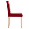 vidaXL Chaises &agrave; manger lot de 2 rouge bordeaux tissu