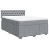 vidaXL Sommier &agrave; lattes de lit avec matelas Gris clair 140x200cm Tissu