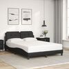 vidaXL Cadre de lit sans matelas Zadar noir 120x200 cm similicuir