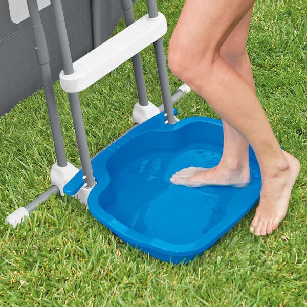 Intex Bain de pieds de piscine 11,5 L 56x46x9 cm Bleu