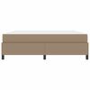 vidaXL Cadre de lit avec matelas Cappuccino 180 x 200 cm tissu