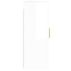 vidaXL Armoires murales 2 pcs blanc brillant bois d'ing&eacute;nierie