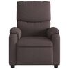 vidaXL Fauteuil de massage inclinable &eacute;lectrique Marron fonc&eacute; Tissu
