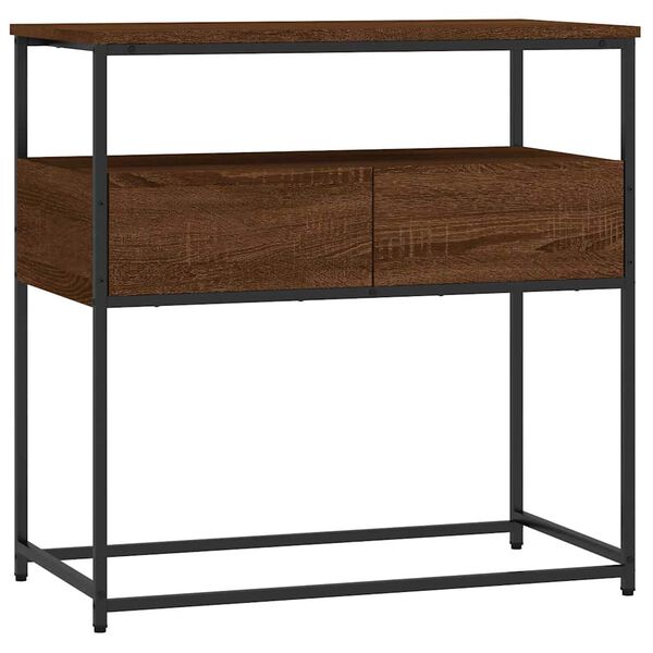 vidaXL Table console chêne marron 75x40x75 cm bois d'ingénierie