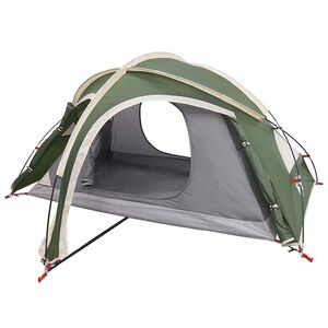 vidaXL Tente de trekking avec housse de pluie r&eacute;sistante &agrave; l'eau Vert
