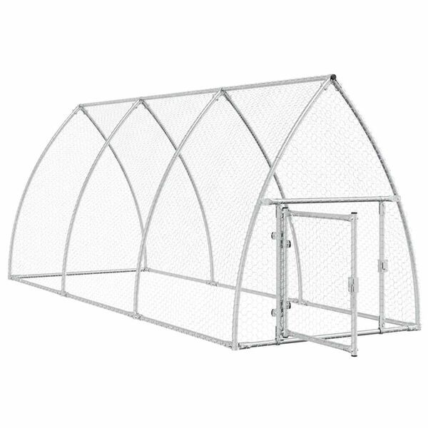 vidaXL Cage pour poules argenté 300x105x120 cm acier galvanisé