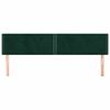 vidaXL T&ecirc;tes de lit Vert fonc&eacute; 200x5x78/88 cm Velours
