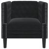 vidaXL Fauteuil Chesterfield noir velours