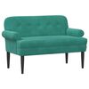 vidaXL Canap&eacute; love seat avec capitonnage en boutons Turquoise Velours