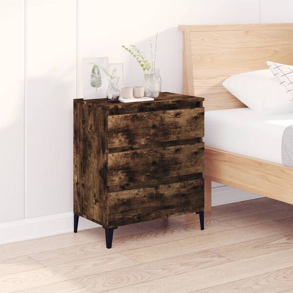 vidaXL Buffet Ch&ecirc;ne fum&eacute; 60x35x70 cm Bois d'ing&eacute;nierie