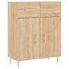 vidaXL Buffet haut Ch&ecirc;ne sonoma 69,5x34x180 cm Bois d'ing&eacute;nierie