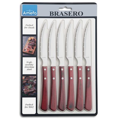 Amefa Set de couteaux à steak Brasero 6 pcs