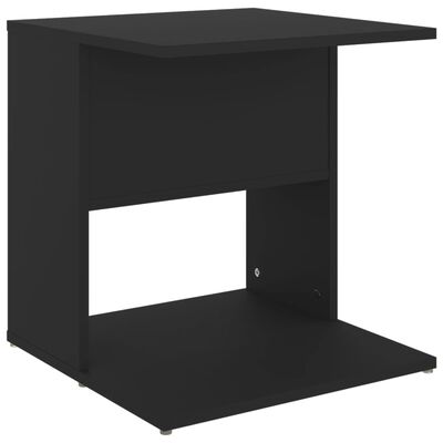 vidaXL Table d'appoint Noir 45x45x48 cm Aggloméré
