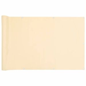 vidaXL &Eacute;cran d'intimit&eacute; de balcon cr&egrave;me 600x90 cm PVC