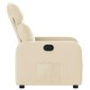 vidaXL Fauteuil inclinable Cr&egrave;me Tissu