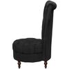 vidaXL Chaise de canap&eacute; avec dossier haut noir tissu