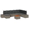 vidaXL Ensemble de canap&eacute; de jardin 9 pc Gris