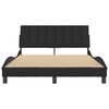 vidaXL Cadre de lit sans matelas Hanko noir 140x190 cm velours