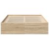vidaXL Cadre de lit sans matelas ch&ecirc;ne sonoma 140x190 cm