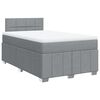 vidaXL Sommier &agrave; lattes de lit et matelas gris clair 120x190 cm tissu