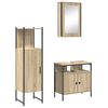 vidaXL Ensemble de mobilier de salle de bain avec &eacute;tag&egrave;re 3 pcs Marron