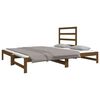 vidaXL Lit coulissant sans matelas marron miel 2x(90x190) cm