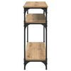vidaXL Table console avec &eacute;tag&egrave;re Ch&ecirc;ne artisanal 100 x 29 x 75 cm