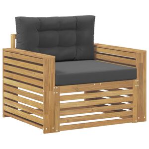 vidaXL Canap&eacute; d&rsquo;ext&eacute;rieur Polyester Blanc et anthracite