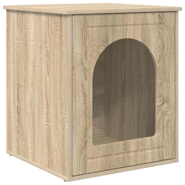 vidaXL Maison pour chat Sonoma 53 x 52 x 62 cm Bois d'ing&eacute;nierie