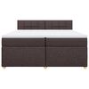 vidaXL Sommier &agrave; lattes de lit avec matelas Marron fonc&eacute; 200x200 cm