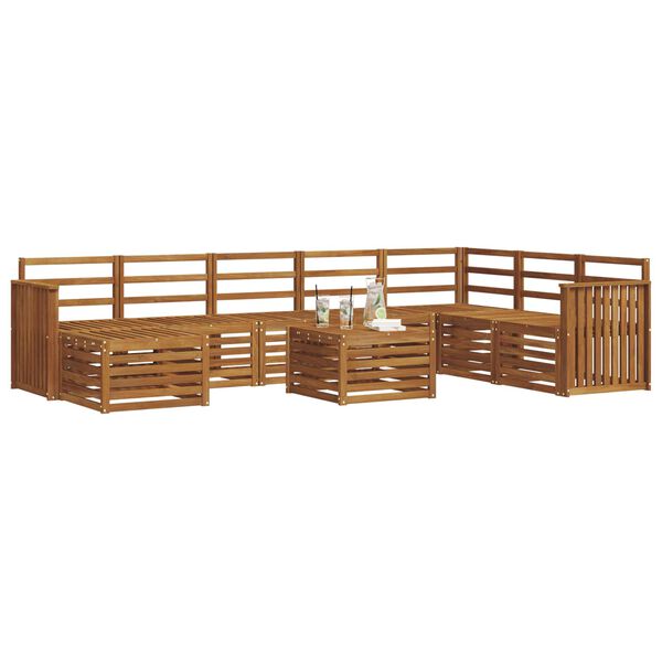 vidaXL Ensembles de canap&eacute;s Naturel Bois d'Acacia Massif