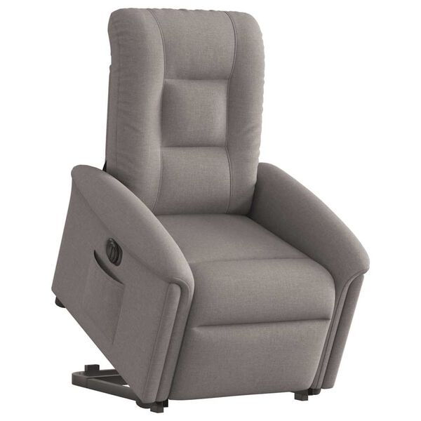 vidaXL Fauteuil inclinable électrique taupe tissu