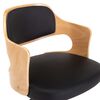 vidaXL Chaise pivotante à manger Noir Bois courbé et similicuir