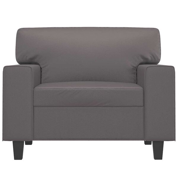 vidaXL Fauteuil Gris 60 cm Similicuir