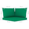 vidaXL Salon de jardin 6 pcs avec coussins vert