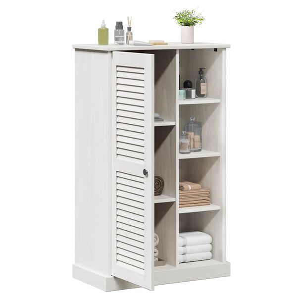 vidaXL Armoire de salle de bain avec porte VIGO Blanc et Blanc Antique