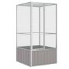 vidaXL Cage &agrave; oiseaux Gris 111x107x211,5 cm Acier galvanis&eacute;