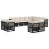 vidaXL Ensemble de canap&eacute; de jardin 12 pc 12 place Noir polyrotin