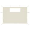 vidaXL Parois latérales de belvédère avec fenêtres 2 pcs Crème