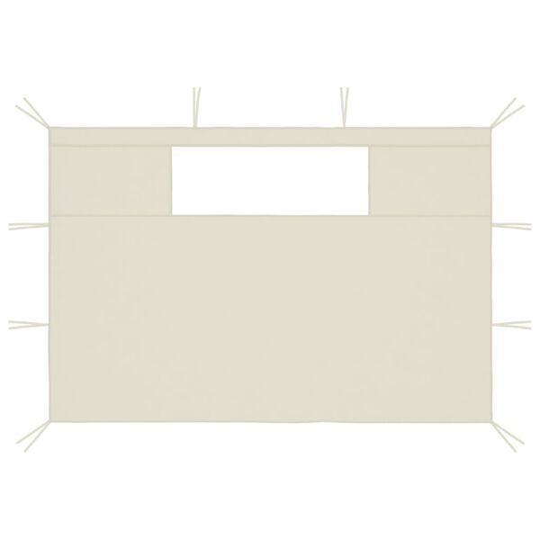 vidaXL Parois latérales de belvédère avec fenêtres 2 pcs Crème