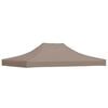 vidaXL Toit de tente de r&eacute;ception 4x3 m Taupe 270 g/m&sup2;