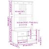 vidaXL Portemanteau SANDNES blanc 87x40x159,5 cm bois massif pin