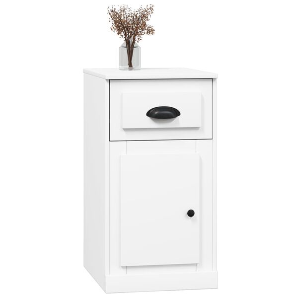 vidaXL Armoire lat&eacute;rale avec tiroir blanc 40x50x75cm bois d'ing&eacute;nierie