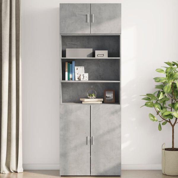 vidaXL Armoire murale gris b&eacute;ton 80x42,5x40 cm bois d'ing&eacute;nierie