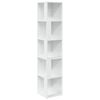 vidaXL Armoire d'angle Blanc brillant 33x33x164,5 cm Bois d'ing&eacute;nierie