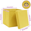 vidaXL Bo&icirc;tes de rangement et couvercles 4 pcs Jaune 32x32x32 cm Tissu