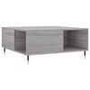 vidaXL Table basse sonoma gris 80x80x36,5 cm bois d'ing&eacute;nierie