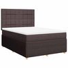 vidaXL Sommier &agrave; lattes de lit avec matelas Marron fonc&eacute; 140x200 cm